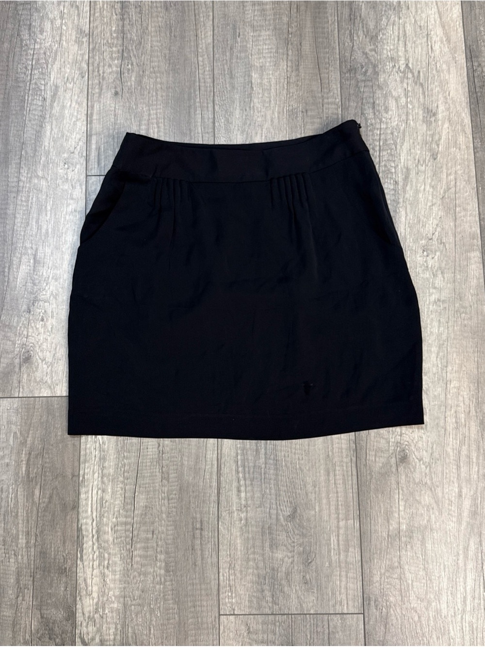 Theory Black Mini Skirt with Front Pleat Detail